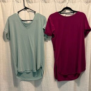 Tek Gear Women's Short Sleeve Tops - Green and Red